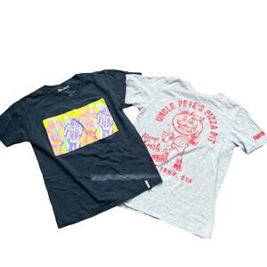 Fortnite Boys Size Large Gray Black Short Sleeve Crewneck Tee T-Shirts Lot of 2